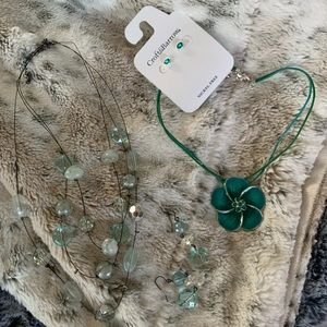 Necklace and earrings two sets!